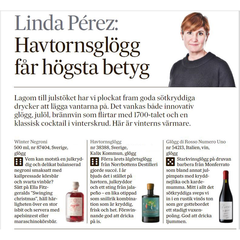 Havtornsglögg Svenska Dagbladet 2022-11-25