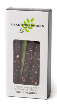 Lakritsfabriken Lakritz-Sticks Liquorice Sticks Chili Flakes, 16 x 45g