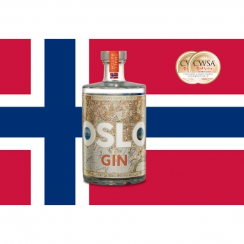 Det Norske Brenneri Oslo Gin, 45,8% vol. 0,5 L Flagge