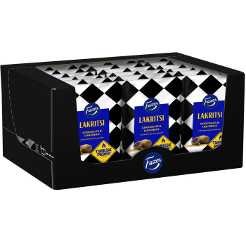 Fazer Lakritsi Chocolate & Liquorice Tyrkisk Peber 21 x 135g - Display