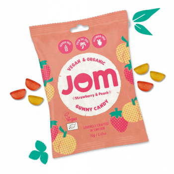 JOM Strawberry & Peach Gummy Candy - Bio 16x70g