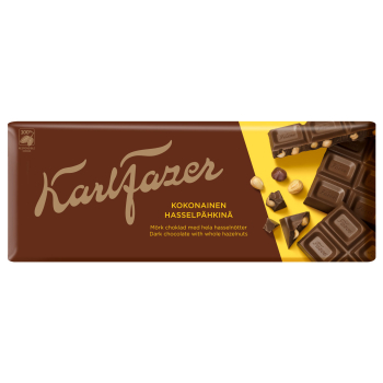 Karl Fazer Dark Whole Hazelnuts, 19 x 200 g