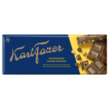 Karl Fazer Milk Chocolate Whole hazelnuts 19 x 200g