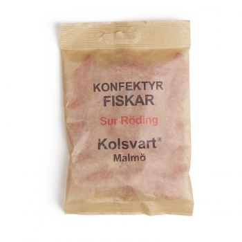 Kolsvart Sur Röding saures Weingummi HALLON,  25 x 120g-3