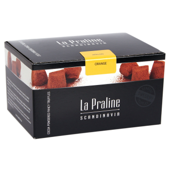 La Praline Schokotrüffel mit Orange, Verpackung