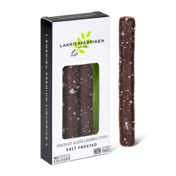 Lakritsfabriken Lakritz-Sticks - Salt Frosted, 16 x 45g