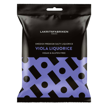 Lakritsfabriken Salty Liqourice with viola, 12 x 100g