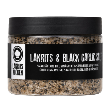 Lakritskocken Salz mit Lakritz & schwarzem Knoblauch, 6 x 75g