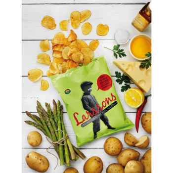 Larssons Kartoffelchips mit Spargelgeschmack, 21 x 125g Image