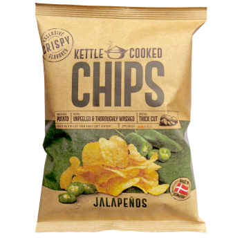 OK Snacks Kettle Chips JALAPENO, 15x150g