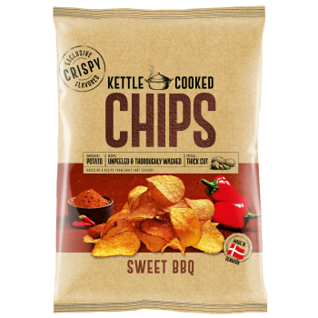 OK Snacks Kettle Chips SWEET BBQ, 15x150g