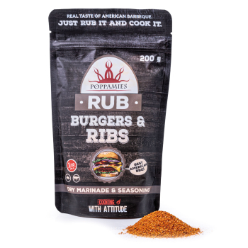 Poppamies RUB - Burgers & Ribs 12 x 200g