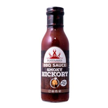 Poppamies Smoky Hickory BBQ sauce 6 x 410g - MHD: 29.06.2024