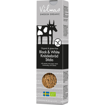 Vilmas Black & White Crispbread Sticks BIO-Knäckesticks, 16 x 120g