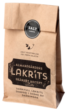 Almaregårdens Lakritz salzig, Tüte