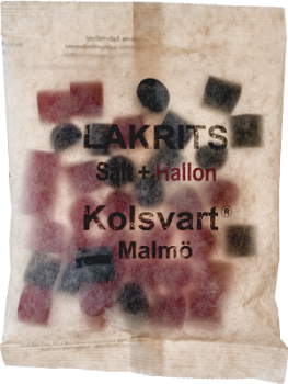 Kolsvart Lakritz SALT+HALLON, 25 x 120g