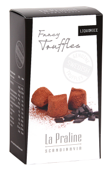 La Praline Schokotrüffel mit Lakritz, 100g-Verpackung