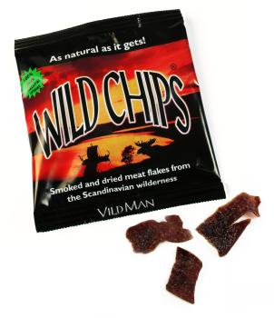 Wild Man Wild Chips, Tüte und einzelne Chips