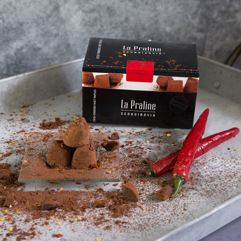 La Praline Schokotrüffel Chili, 10 x 200g | Andersson Import