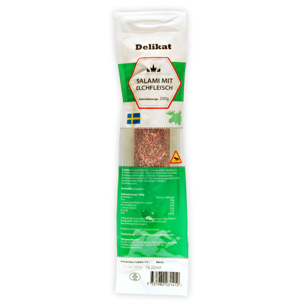 Direkt Chark Salami mit Elchfleisch, 12 x 200g 3