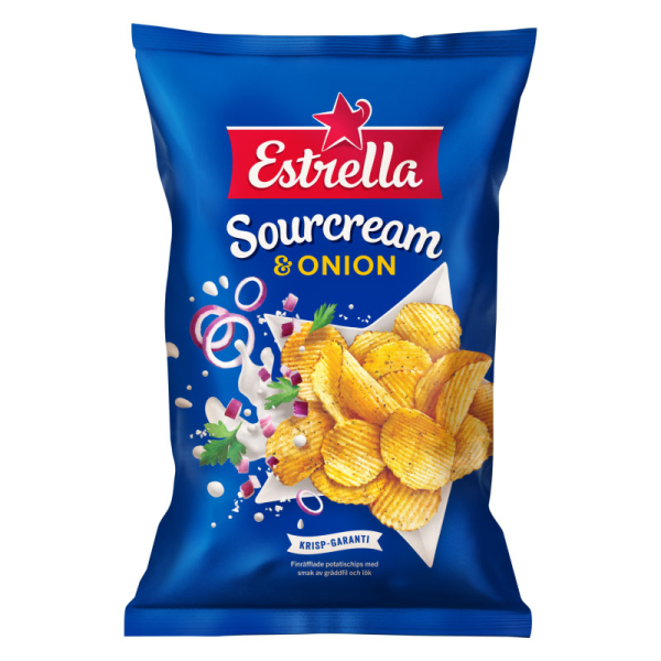 Estrella Sourcream & Onion Chips 21x175g
