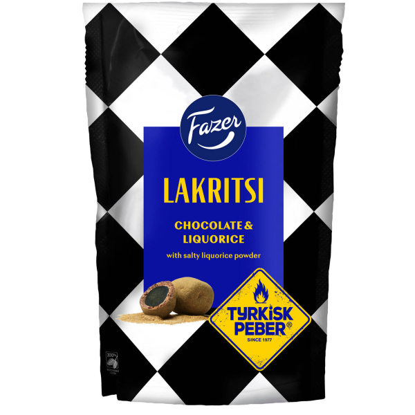 Fazer Lakritsi Chocolate & Liquorice Tyrkisk Peber 21 x 135g