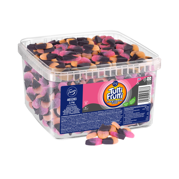 Fazer Tutti Frutti Fruit & Liquorice Cones, 2,3kg