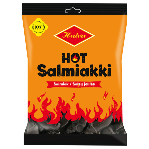 Halva Hot Salmiakki, 24 x 160g