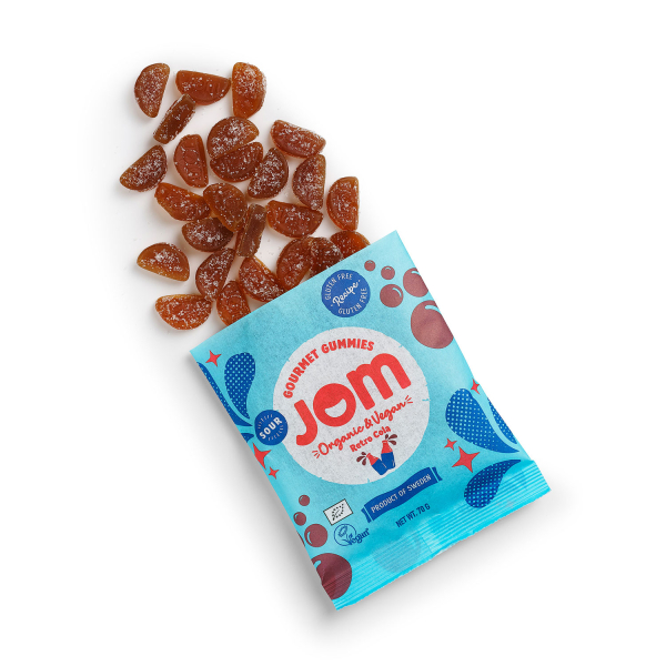 JOM Sour Retro Cola Gummy Candy - Bio 16x70g-1
