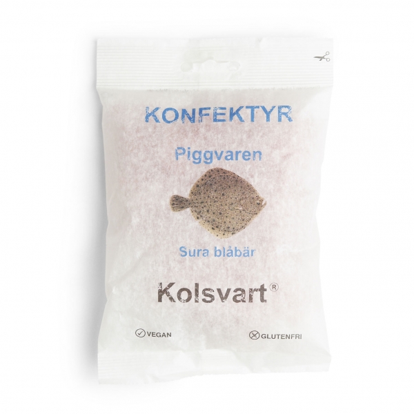 Kolsvart Piggvaren Weingummi Sura Blåbär 15 x 120g-3