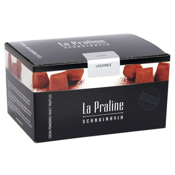 La Praline Schokotrüffel mit Lakritz, Verpackung