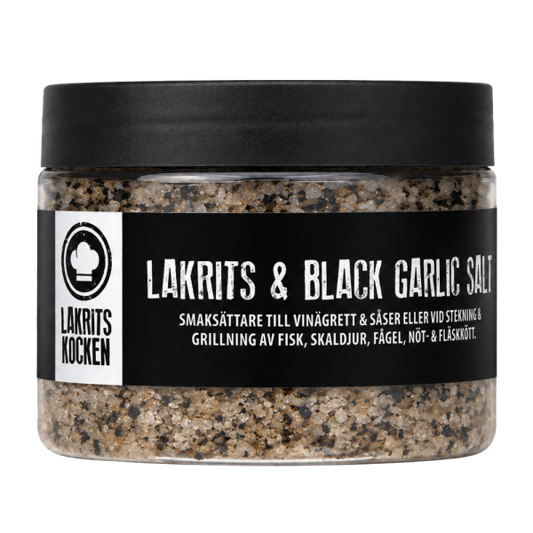 Lakritskocken Salz mit Lakritz & schwarzem Knoblauch, 6 x 75g