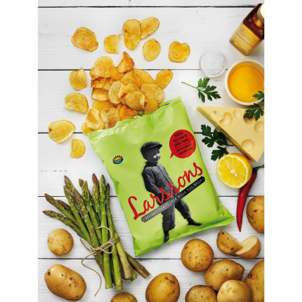 Larssons Kartoffelchips mit Spargelgeschmack, 21 x 125g Image