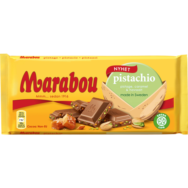 Marabou Pistachio, 18 x 185g