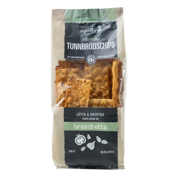 Mjälloms Bio Tunnbrödschips Bruschetta, 12 x 100g