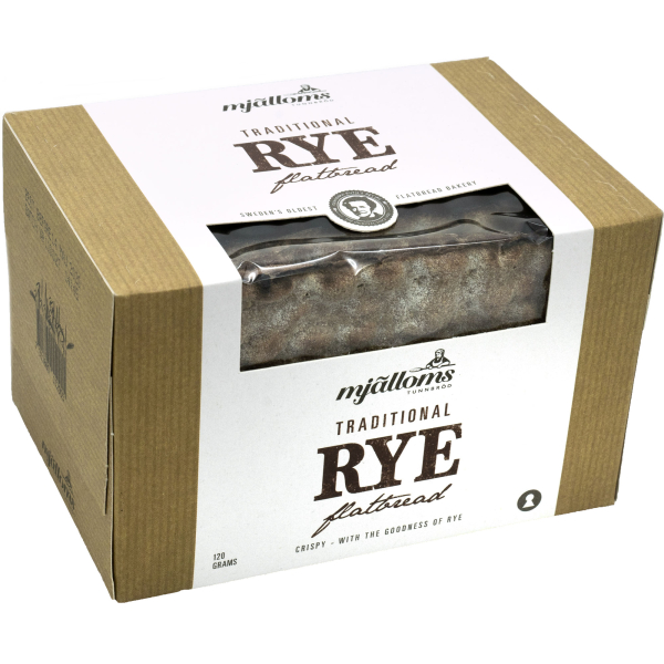 Mjälloms Rye Tunnbröd Roggenknäcke, 16 x 120g