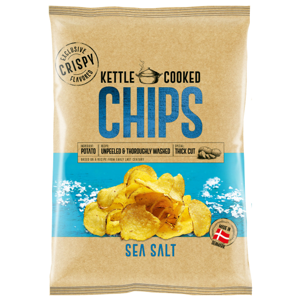 OK Snacks Kettle Chips SALT, 8 x 150g