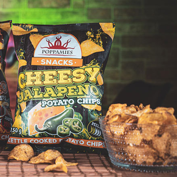 Poppamies Cheesy Jalapeno Chips, 15 x 150g-1