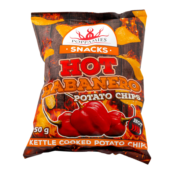 Poppamies Hot Habanero Chips, 15 x 150g