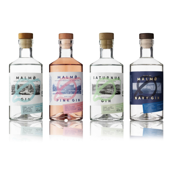 Saturnus Malmö Gin Collection 44,3% vol, 4 x 5cl-2