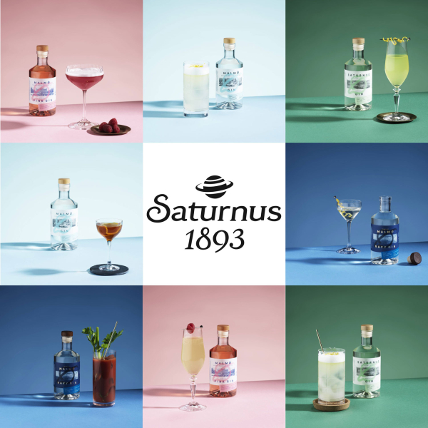 Saturnus Malmö Gin Collection 44,3% vol, 4 x 5cl-1