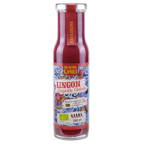 Skånsk Chili, Lingon Chipotle Chilisauce, Bio, 12 x 250 ml