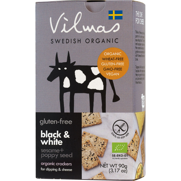 Vilmas Black & white BIO-Cracker, 10 x 90g