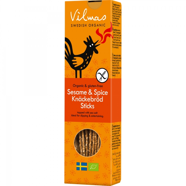 Vilmas Sesame & Spice Crispbread Sticks BIO-Knäckesticks, 16 x 120g