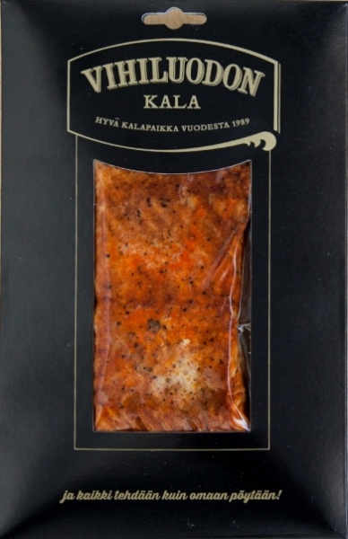 Vihiluodon Kala Loimu Flammlachs, Verpackung
