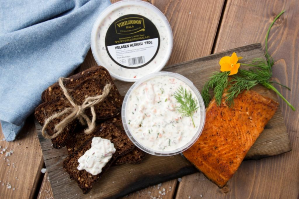 Vihiluodon Kala Loimu Flammlachs, Serviervorschlag